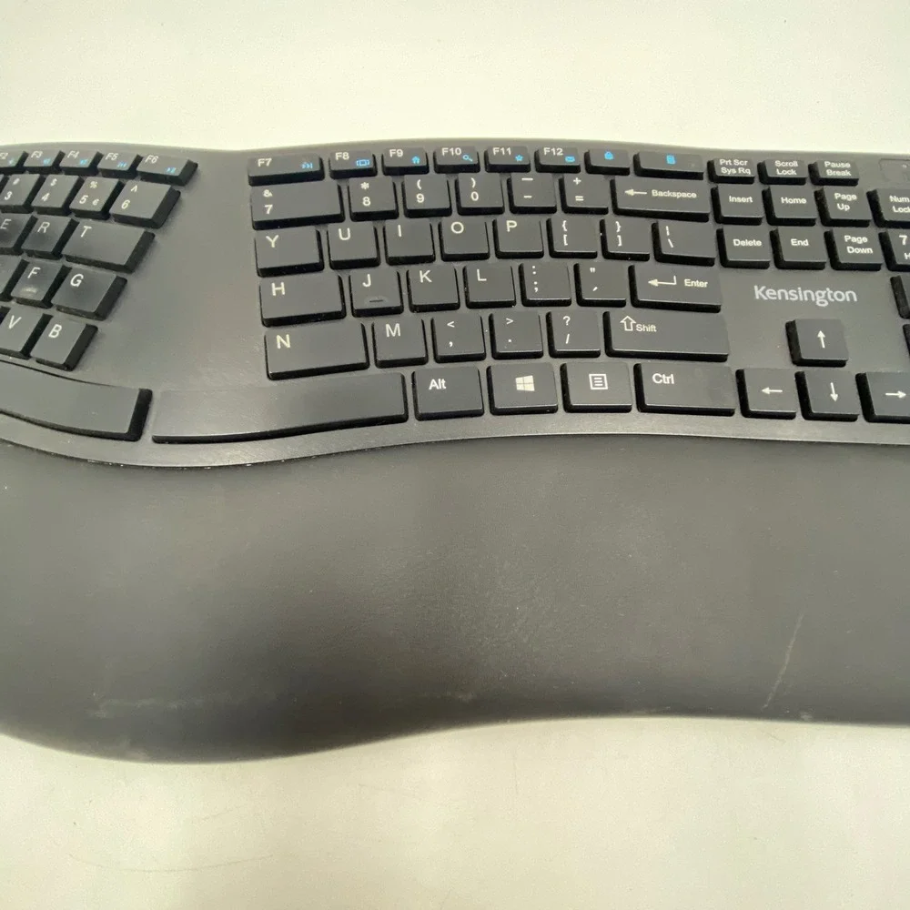Kensington Pro Fit Ergo Wireless Keyboard Black K75401US Bluetooth‎ Untested